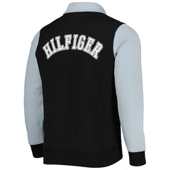 Las Vegas Raiders Tommy Hilfiger Aiden Quarter-Zip Sweatshirt - Black/Silver Sweatshirts