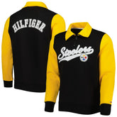 Pittsburgh Steelers Tommy Hilfiger Aiden Quarter-Zip Sweatshirt - Black/Gold Sweatshirts