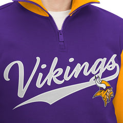 Minnesota Vikings Tommy Hilfiger Aiden Quarter-Zip Sweatshirt - Purple/Gold Sweatshirts