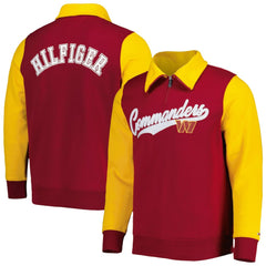 Washington Commanders Tommy Hilfiger Aiden Quarter-Zip Sweatshirt - Burgundy/Gold Sweatshirts