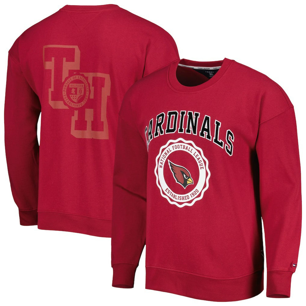 Arizona Cardinals Tommy Hilfiger Ronald Crew Sweatshirt - Cardinal Sweatshirts