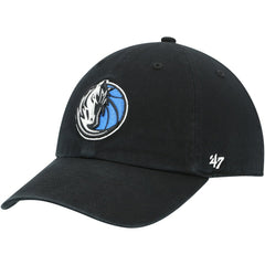 Dallas Mavericks '47 Core Logo Clean Up Adjustable Hat Black - 47 brand outlet