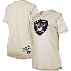 Las Vegas Raiders New Era Women's Split T-Shirt - Cream T-shirts