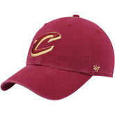 Cleveland Cavaliers '47 Core Logo Clean Up Adjustable Hat Wine - 47 brand