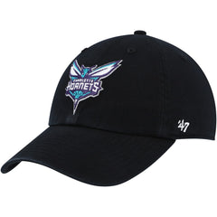 Charlotte Hornets '47 Core Logo Clean Up Adjustable Hat Black - 47 brand outlet