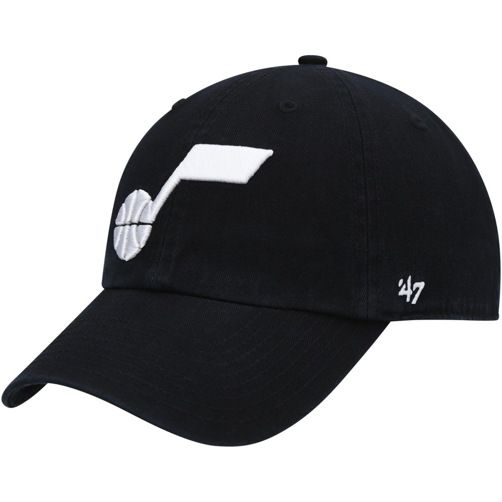 Utah Jazz '47 Core Logo Clean Up Adjustable Hat Black - 47 brand