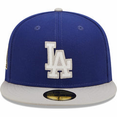 Los Angeles Dodgers New Era 2020 World Series Champions Letterman 59FIFTY Fitted Hat - Royal/Gray Hats