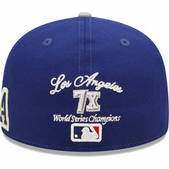 Los Angeles Dodgers New Era 2020 World Series Champions Letterman 59FIFTY Fitted Hat - Royal/Gray Hats