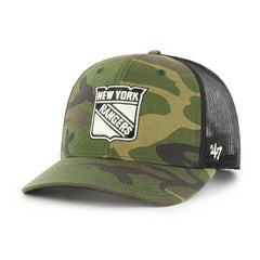 New York Rangers '47 Trucker Snapback Hat - Camo/Black | US 4871919