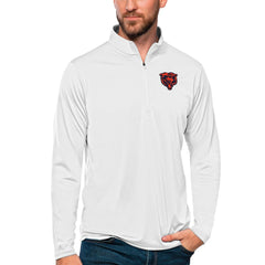 Chicago Bears Antigua Tribute Quarter-Zip Lightweight Pullover Top - White Pullover