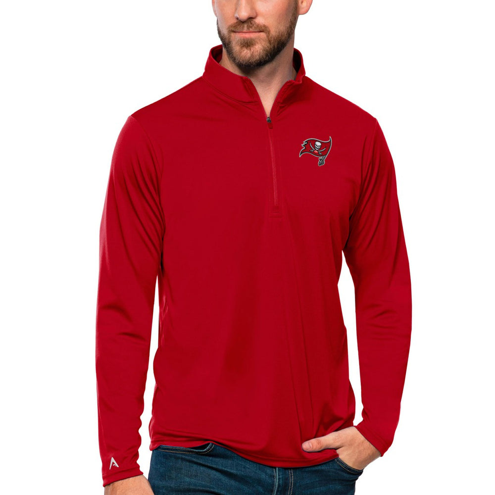 Tampa Bay Buccaneers Antigua Tribute Quarter-Zip Lightweight Pullover Top - Red Pullover