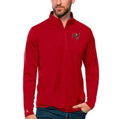 Tampa Bay Buccaneers Antigua Tribute Quarter-Zip Lightweight Pullover Top - Red Pullover