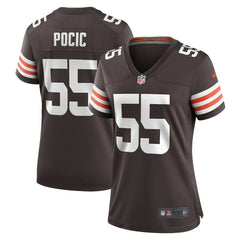 Ethan Pocic Cleveland Browns Women's Game Jersey - Brown Jerseys