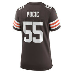 Ethan Pocic Cleveland Browns Women's Game Jersey - Brown Jerseys
