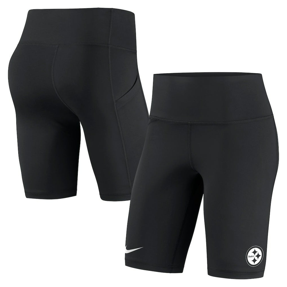 Pittsburgh Steelers Women's Biker Shorts - Black Shorts