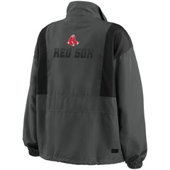 Boston Red Sox WEAR by Erin Andrews Women's Packable Half-Zip Jacket - Charcoal Jackets