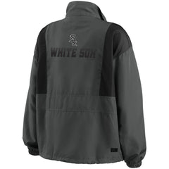 Chicago White Sox WEAR by Erin Andrews Women's Packable Half-Zip Jacket - Charcoal Jackets
