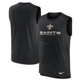 New Orleans Saints Muscle Trainer Tank Top - Black Tops