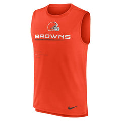 Cleveland Browns Muscle Trainer Tank Top - Orange Tops