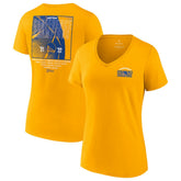 Golden State Warriors Women's 2022 Western Conference Champions Balanced Attack Roster V-Neck T-Shirt Gold - Fanatics