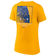 Golden State Warriors Women's 2022 Western Conference Champions Balanced Attack Roster V-Neck T-Shirt Gold - Fanatics