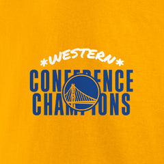 Golden State Warriors Women's 2022 Western Conference Champions Balanced Attack Roster V-Neck T-Shirt Gold - Fanatics