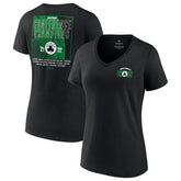 Boston Celtics Women's 2022 Eastern Conference Champions Balanced Attack Roster V-Neck T-Shirt Black - Fanatics