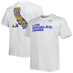 Los Angeles Rams Big & Tall Hometown Collection Hot Shot T-Shirt - White T-shirts