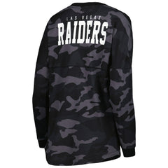 Las Vegas Raiders New Era Women's Camo Long Sleeve T-Shirt - Black T-shirts