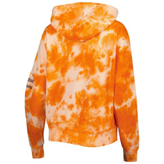 Cleveland Browns New Era Women's Cloud Dye Fleece Pullover Hoodie - Orange Hoodies