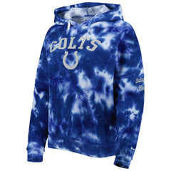 Indianapolis Colts New Era Women's Cloud Dye Fleece Pullover Hoodie - Royal Hoodies