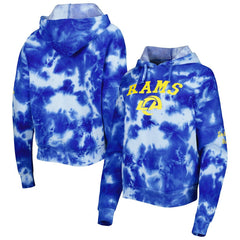Los Angeles Rams New Era Women's Cloud Dye Fleece Pullover Hoodie - Royal Hoodies