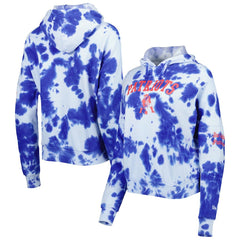 New England Patriots New Era Women's Cloud Dye Fleece Pullover Hoodie - Royal Hoodies