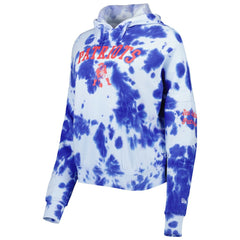 New England Patriots New Era Women's Cloud Dye Fleece Pullover Hoodie - Royal Hoodies