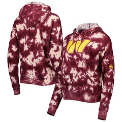 Washington Commanders New Era Women's Cloud Dye Fleece Pullover Hoodie - Burgundy Hoodies