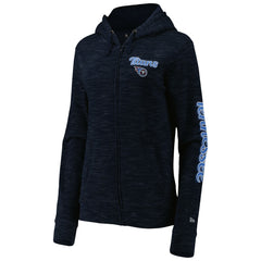 Tennessee Titans New Era Women's Reverse Full-Zip Hoodie - Navy Hoodies