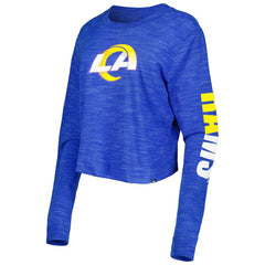 Los Angeles Rams New Era Women's Crop Long Sleeve T-Shirt - Royal T-shirts