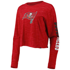 Tampa Bay Buccaneers New Era Women's Crop Long Sleeve T-Shirt - Red T-shirts