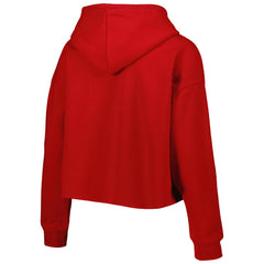 Tampa Bay Buccaneers Cuce Women's Crystal Logo Cropped Pullover Hoodie - Red Hoodies