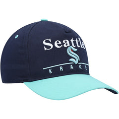 Seattle Kraken '47 Super Hitch Adjustable Snapback Hat - Deep Sea Blue/Light Blue | US 4883517