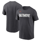 Baltimore Orioles Nike City Connect Wordmark T-Shirt - Black T-shirts