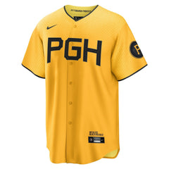 Bryan Reynolds Pittsburgh Pirates Nike City Connect Replica Player Jersey - Gold Jerseys