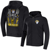 Los Angeles Rams NFL x Darius Rucker Collection Rocker Full-Zip Hoodie - Black Hoodies