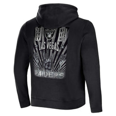 Las Vegas Raiders NFL x Darius Rucker Collection Rocker Full-Zip Hoodie - Black Hoodies