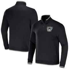 Las Vegas Raiders NFL x Darius Rucker Collection Logo Quarter-Zip Top - Black Tops