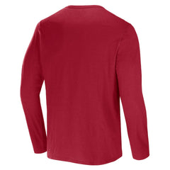 Arizona Cardinals NFL x Darius Rucker Collection Slub Jersey Henley Long Sleeve T-Shirt - Cardinal T-shirts