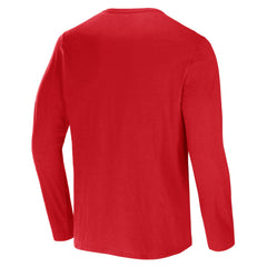 Tampa Bay Buccaneers NFL x Darius Rucker Collection Slub Jersey Henley Long Sleeve T-Shirt - Red T-shirts
