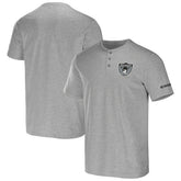 Las Vegas Raiders NFL x Darius Rucker Collection Henley T-Shirt - Heather Gray T-shirts
