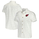 Arizona Cardinals NFL x Darius Rucker Collection Woven Button-Up T-Shirt - White T-shirts