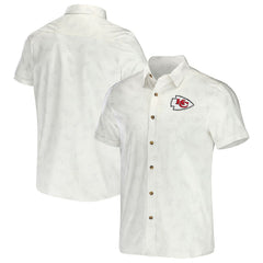 Kansas City Chiefs NFL x Darius Rucker Collection Woven Button-Up T-Shirt - White T-shirts